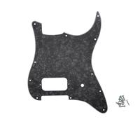 ROZILO Pro 11 fori Black Pearl ST Strat One Humbucker Chitarra Battipenna per Americano/Messicano FD Tom Delonge Strat Style Chitarra Elettrica