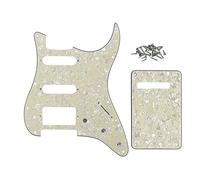 ROZILO Set di battipenna per chitarra HSS con 11 fori invecchiati perlati | Per Fender US/Messico Made Standard Stratocaster Chitarra Parte