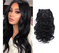 RPAEOY 7 Pezzi Set Extension Capelli Clip Ricci Lunghi 20 Pollici Ondulati Mossi Naturali Volumizzanti