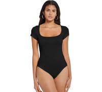 RPAEOY Body Donna Maniche Corte Bodysuit Elegante Scollatura Quadrata Contenitivo Modellante Outfit Estivo versatile Aderente Morbido