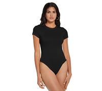 RPAEOY Body Donna Maniche Corte Collo a Giro Elegante Intimo Aderente Pagliaccetto Elasticizzato Bodysuit Sexy Basic Tinta Unita Casuale Jumpsuits Tops (Nero,M)