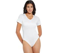RPAEOY Body Donna Maniche Corte Scollo a V Bodysuit Aderente Bodysuit Contenitivo Elasticizzato Outfit Estivi Elegante versatile Modellante