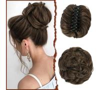 RPAEOY Chignon Messy Bun Posticcio Capelli Finti Elastico Clip Coda Capelli Ricci Sintetici Acconciatura Updo Voluminoso