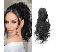 RPAEOY Coda Capelli Ricci Ondulati Clip Ponytail Extension Coda Cavallo Sintetica Naturale Accessorio Acconciatura