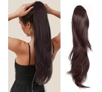 RPAEOY Coda Cavallo Estensione Capelli Sintetici Lisci Cordoncino Avvolgente Posticcio Lungo Naturale