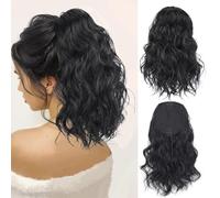 RPAEOY Coda Cavallo Ondulata Ricci Naturali Cordoncino Regolabile Estensione Capelli Sintetici Parrucchino Donna