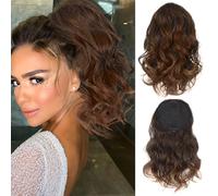RPAEOY Coda Cavallo Ondulata Ricci Naturali Cordoncino Regolabile Estensione Capelli Sintetici Parrucchino Donna