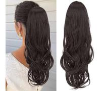 RPAEOY Coda di Cavallo Ondulata con Cordoncino Regolabile Posticcio Capelli Lunghi Ricci Naturale Estensione Capelli
