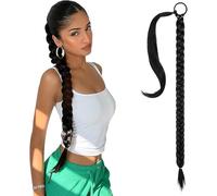 RPAEOY Coda di Cavallo Treccia Sintetica con Elastico Extension Capelli Lunghi Intrecciati Posticcio per Acconciature Eleganti