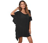 RPAEOY Copricostume Donna Mare Camicia Chiffon Vestito Spiaggia Copricostumi Asimmetrico Bikini Cover up Beachwear Traspirante Abito Estivo Elegante Sarong Copri Costume