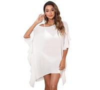 RPAEOY Copricostume Donna Mare Poncho Camicia Mare Chiffon Copricostumi Vestito Spiaggia Bikini Cover up Traspirante Beachwear Elegante Abito Estivo Sarong Copri Costume