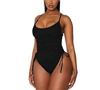 RPAEOY Costume Intero Donna Monokini Elegante con Lacci Laterali Body Modellante One Piece Swimsuit Mare Piscina Contenitivo Effetto Snellente Costume da Bagno Intero