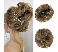 Rpaeoy Elegante Chignon Posticcio Con Pettine Integrato Extension Capelli Sintetici Morbidi Facile Da Indossare Adatto Per Eventi E Uso Quotidiano(Light Brown)