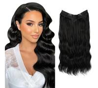 RPAEOY Extension Capelli Ondulati Ricci Lunghi 50cm Clip Monofilamento Naturale Effetto Volume