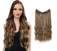 RPAEOY Extension Capelli Ondulati Ricci Lunghi 50cm Clip Monofilamento Naturale Effetto Volume