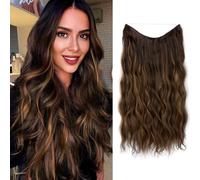 RPAEOY Extension Capelli Ondulati Ricci Lunghi 50cm Clip Monofilamento Naturale Effetto Volume