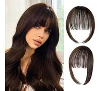 RPAEOY Frangia Clip Capelli Veri Frangetta Naturale Posticci Capelli Sintetici Ciuffo Frontale Sottile Invisibile