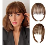 RPAEOY Frangia Clip Capelli Veri Frangetta Naturale Posticci Capelli Sintetici Ciuffo Frontale Sottile Invisibile