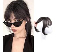 RPAEOY Frangia Clip Stile Francese Capelli Finti Naturali Posticci Frontali Sottili Leggeri Lisci