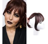 RPAEOY Frangia Clip Stile Francese Capelli Finti Naturali Posticci Frontali Sottili Leggeri Lisci