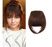 RPAEOY Frangia Finta Clip Capelli Veri Naturali Frangetta Liscia Frontale Posticci Capelli Sintetici Estensioni