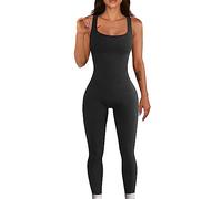 RPAEOY Jumpsuit Donna Tutina Aderente Canotta Tuta Estiva Intera Sportiva Completo Lungo Sportivo Pantaloni Body Elegante Tutine per Fitness Yoga Palestra