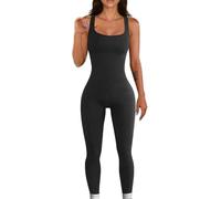 RPAEOY Jumpsuit Donna Tutina Intera a Costine Tuta Estiva Sportiva Completo Lungo Aderente Pantaloni Elegante Body Fitness Tutina senza Maniche Sportivo Yoga Palestra