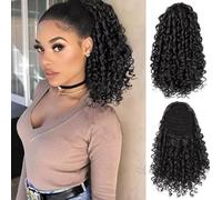 RPAEOY Lunga Coda Capelli Extension Sintetico Coda Dritto Avvolgere Intorno con Elastico Naturalmente Finti Ponytail Extension Coda per Donne Noir