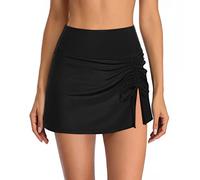 RPAEOY Pantaloncini da Nuoto Donna Drawstring Vita Alta Costumi da Bagno Asciugatura Rapida Spiaggia Costume da Bagno Elastico Sportivi per Lo Yoga Jogging Piscina (Nero,XL)