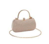RPAEOY Pochette Donna Elegante Glitter Clutch Cerimonia Borsa da Sera con Catena Borse a Tracolla Piccolo per Matrimonio Sposa Cocktail Festa Cocktail Oro