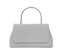 RPAEOY Pochette Donna Glitterata Busta Retrò Serata di Festa Borsetta Piccola Borsa a Tracolla con Catena Clutches Borse per Festa Matrimoni Cerimonia Argento
