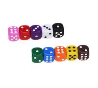 Rpanle 10 Pezzi Dadi, 6 Facce 16mm Dadi da Gioco per Tenzi, Farkle, Bar, KTV, Yahtzee, Bunco or Insegnare i Matematici, 10 Colori