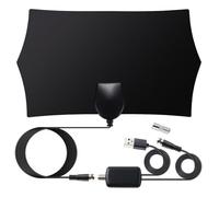 Rpanle Antenna TV Interna, HDTV Antenna Digitale con Amplificatore Segnale, Antenna Digitale Terrestre Support TV Digitale 4K 1080P UHF VHF FM