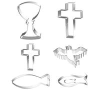 Rpanle Formine Biscotti, 7 Pezzi Stampo per Biscotti in Acciaio Inossidabile, Forme per Biscotti per Creare Biscotti, Tortine, Pasticcini e Glasse