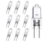 Rpanle Lampadine Alogene G4, Lampadina G4, 20W 12V, Bianco Caldo 3000K, Alogeno Lampada Delle Capsule per Luci di Segnalazione e Iluminazione da Cucina, 10 Pezzi