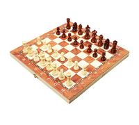 rparty Scacchi magnetici in legno, 3 in 1 scacchi e signore Backgammon in custodia con portatile da tavolo pieghevole per bambini e adulti, 30 x 30 cm