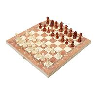 rparty Scacchi magnetici in legno, 3 in 1 scacchi e signore Backgammon in custodia con portatile da tavolo pieghevole per bambini e adulti, 30 x 30 cm