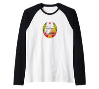 RPDC Corea del Nord Emblema Paese Juche Maglia con Maniche Raglan