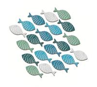 RPFROP 20Pcs Legno Pesci Marini Parete Accento Costiera Spiaggia Mare Tema Decorazione Per Spazio Vivente