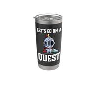 RPG Gamer Andiamo su un giocatore Quest Knight Warrior Bicchiere termico in acciaio inox doppia parete