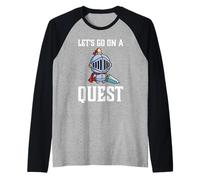 Rpg Gamer Andiamo su Un Giocatore Quest Knight Warrior Maglia con Maniche Raglan