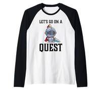 Rpg Gamer Andiamo su Un Giocatore Quest Knight Warrior Maglia con Maniche Raglan