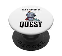 RPG Gamer Andiamo su un giocatore Quest Knight Warrior PopSockets PopGrip Adesivo