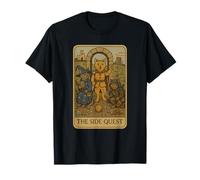 RPG Gamer D20 Gatti Funny Side Quest Nerd Uomini Donne Bambini Maglietta