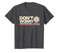 Rpg Gamer Don't Worry I Have Plan Divertente Uomini Donne Bambini Regali Maglietta, Bambini, Grigio Scuro, 12 Anni