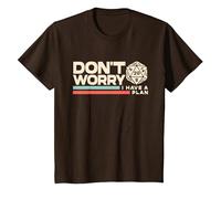 Rpg Gamer Don't Worry I Have Plan Divertente Uomini Donne Bambini Regali Maglietta, Bambini, Marrone, 12 Anni