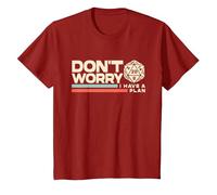 Rpg Gamer Don't Worry I Have Plan Divertente Uomini Donne Bambini Regali Maglietta, Bambini, Mirtillo Rosso, 12 Anni