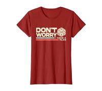Rpg Gamer Don't Worry I Have Plan Divertente Uomini Donne Bambini Regali Maglietta, Donna, Mirtillo Rosso, XL