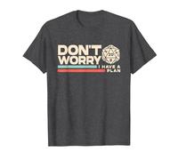 Rpg Gamer Don't Worry I Have Plan Divertente Uomini Donne Bambini Regali Maglietta, Uomo, Grigio Scuro, 4XL