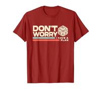Rpg Gamer Don't Worry I Have Plan Divertente Uomini Donne Bambini Regali Maglietta, Uomo, Mirtillo Rosso, XL